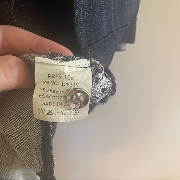 Public Denim button down floral purple lace blouse size 3XL - Picture 2 of 6